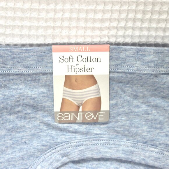 NWT Saint Eve Heather Light Blue Soft Cotton Hipster Panties Underwear Small - Picture 6 of 8